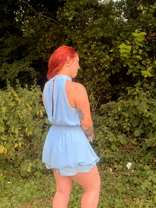 Combi-short bleu
